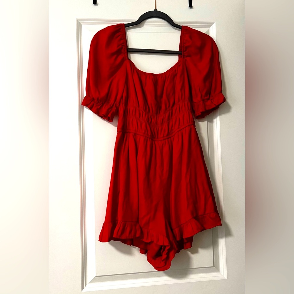 Woman’s Red Romper